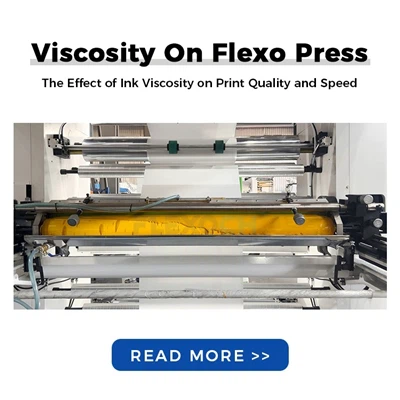 What is the effect of ink viscosity on a flexo printing press?