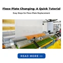 How do you change the plates on a flexo printing press?