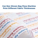 Can a Non Woven Bag Flexo Printing Machine print on different thicknesses of ...