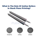 What is the role of anilox rollers in stack flexo printing?
