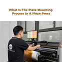 What is the plate mounting process in a Flexo Press?