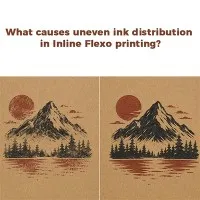 What causes uneven ink distribution in Inline Flexo printing?