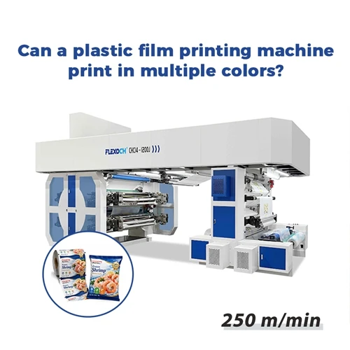 Can a plastic film printing machine print in multiple colors?