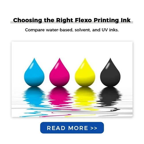 What inks are used in a flexo printing press?