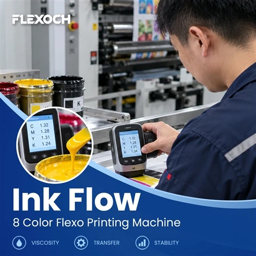 How to adjust the ink flow on an 8 Color Flexo Printing Machine?