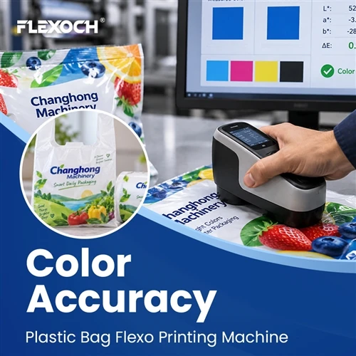 What is the color accuracy of a Plastic Bag Flexo Printing Machine?